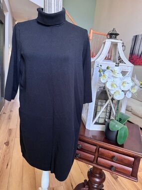 J. jill Black Turtleneck Knit Women’s Dress MP